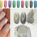 Mirror Chrome Nail Powder – Rainbow Laser Silver