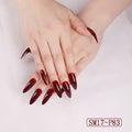 Almond Press-On Nails – Long Solid Color Set