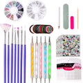 Nail Art Starter Set – Brushes, Dotting Tools & Decorations