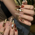 Baroque Gem Press-On Nails – Almond or Oval, XS to L