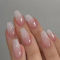 Pink Gradient Press-On Nails – Short Coffin, 24 Pieces