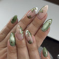 Cat-Eye French Press-On Nails – Short Almond, 24 Pieces