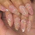 Pure Flower Press-On Nails – Medium Almond