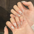 Zircon Snake Cat-Eye Press-On Nails – Handmade