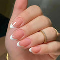White French Tip Press-On Nails – Minimalist Set