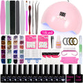 Gel Polish Starter Set – 12 Colours with Base, Top Coat & Tools